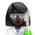 👩🏿‍🔬 woman scientist: dark skin tone display on Apple